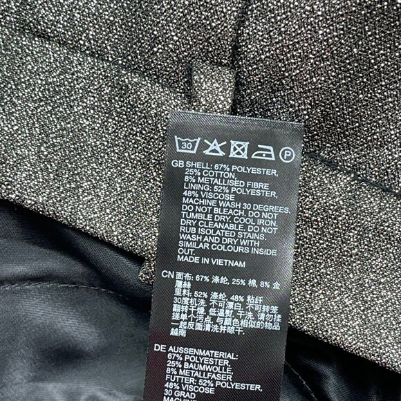 New Reiss Sienna Sparkle Tapered Trousers in Gold Size 12 - Picture 13 of 13